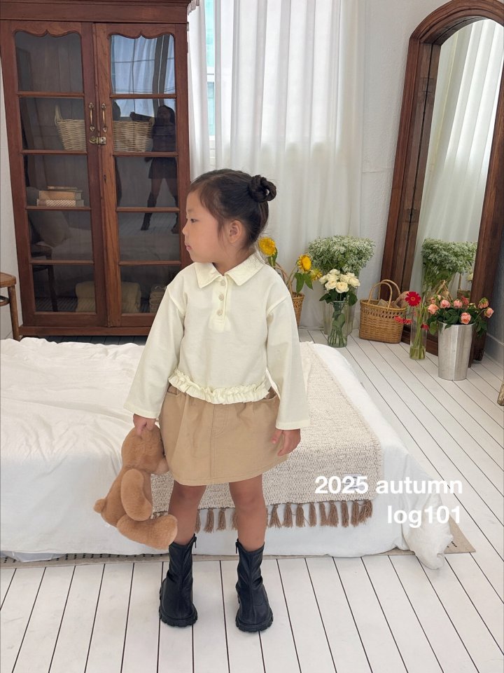 Log101 - Korean Children Fashion - #childrensboutique - Frill Collar Tee - 11