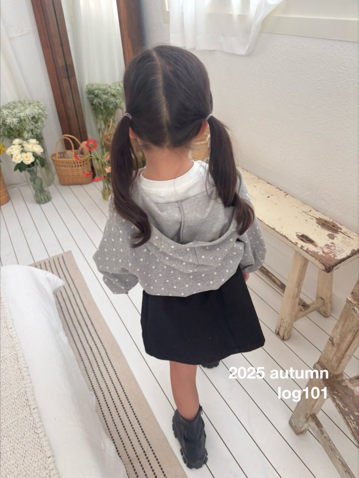 Log101 - Korean Children Fashion - #childrensboutique - Dot Hoodie Zip-up - 6