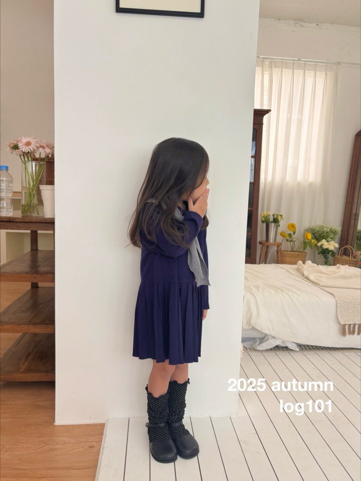 Log101 - Korean Children Fashion - #childrensboutique - Knit Collar One-piece - 4