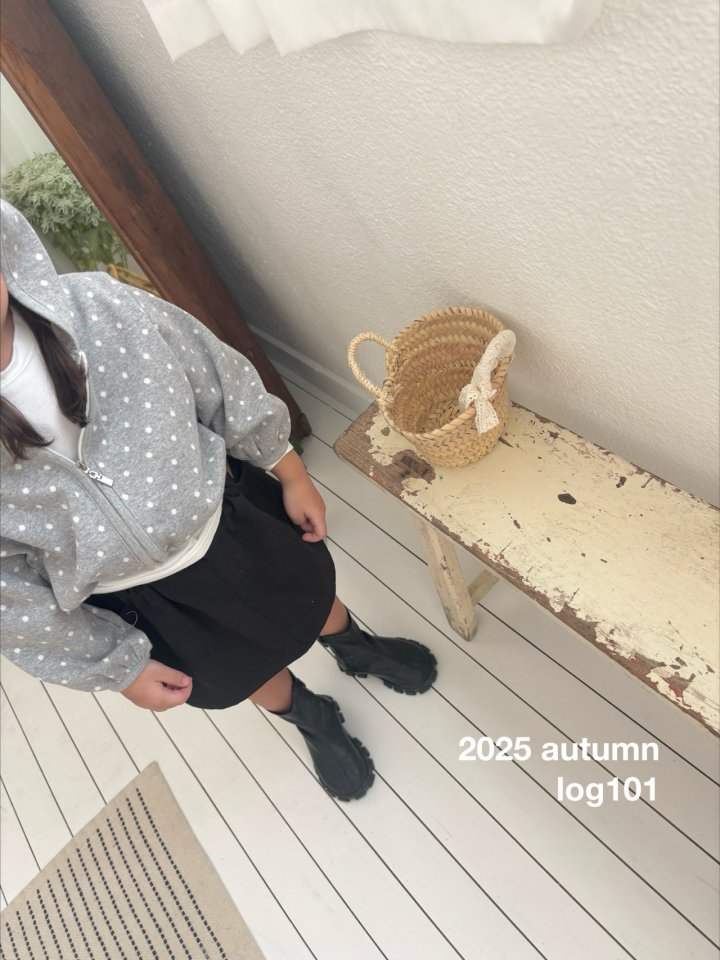 Log101 - Korean Children Fashion - #discoveringself - Dot Hoodie Zip-up - 8