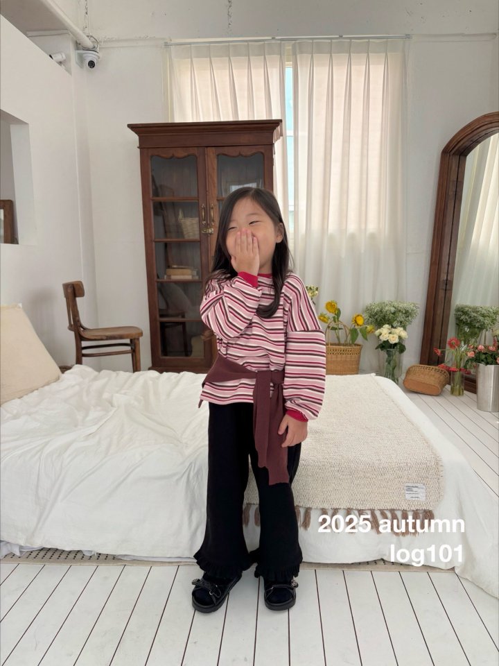 Log101 - Korean Children Fashion - #discoveringself - Stripe Sweatshirt