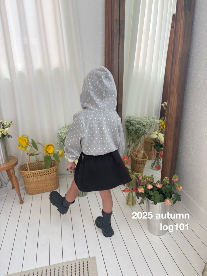 Log101 - Korean Children Fashion - #fashionkids - Dot Hoodie Zip-up - 9