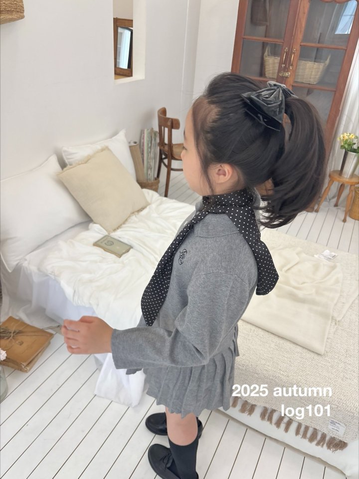 Log101 - Korean Children Fashion - #littlefashionista - Knit Collar One-piece - 11