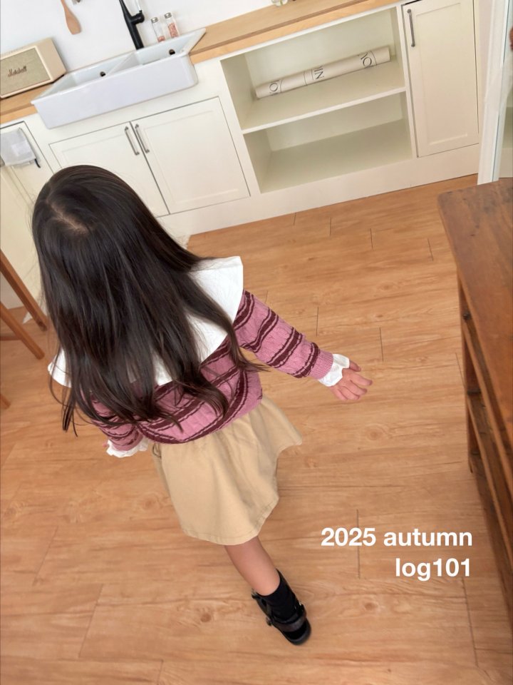Log101 - Korean Children Fashion - #magicofchildhood - Bi Stripe Knit Set (Scarf Included) - 3