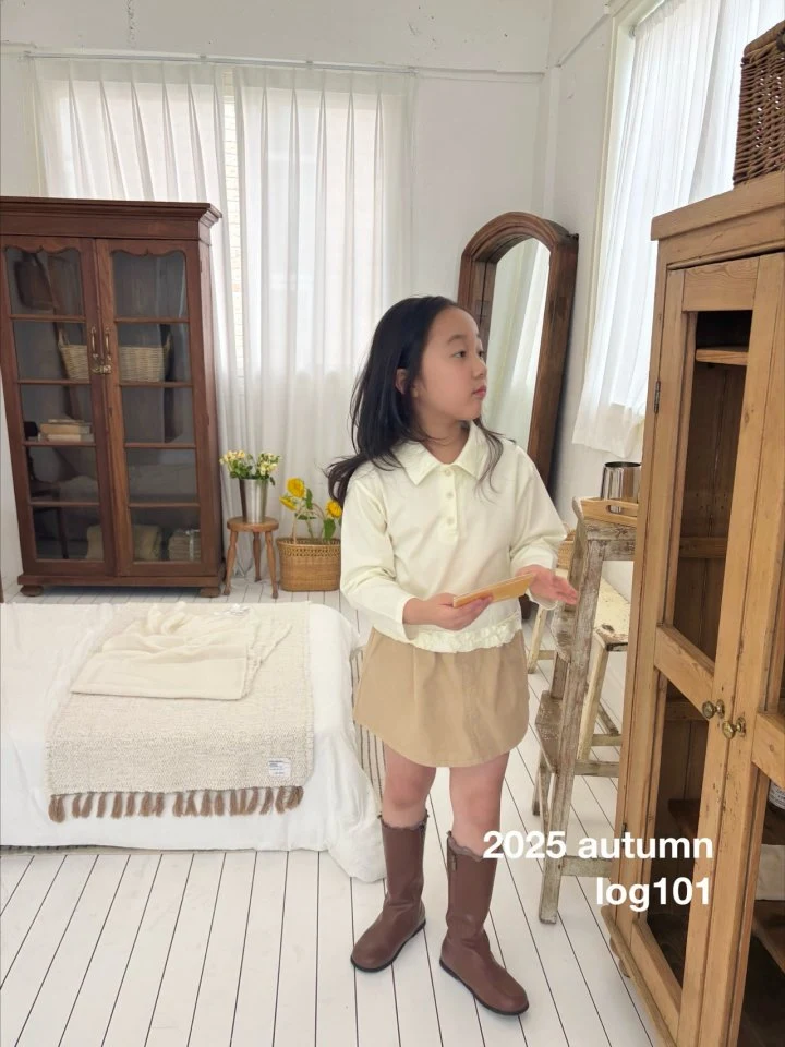 Log101 - Korean Children Fashion - #minifashionista - Frill Collar Tee - 5