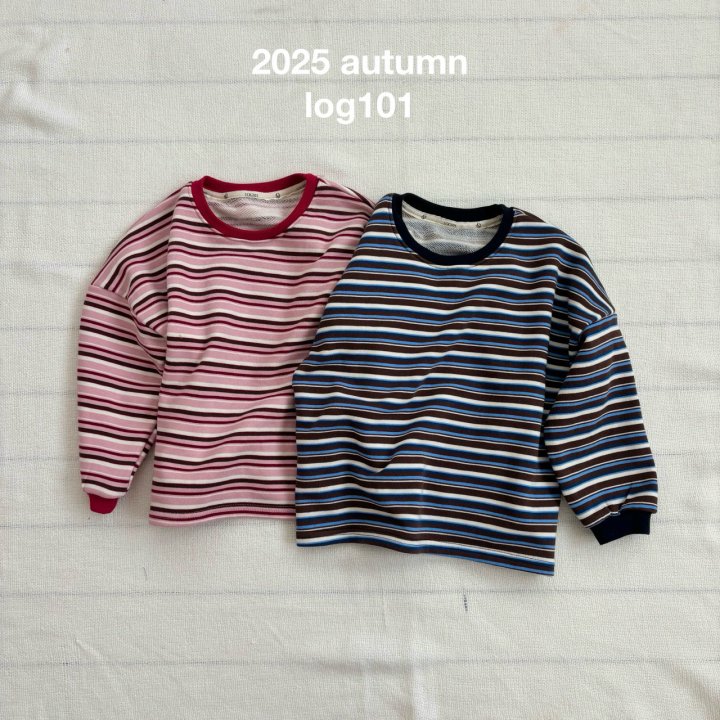 Log101 - Korean Children Fashion - #minifashionista - Stripe Sweatshirt - 9