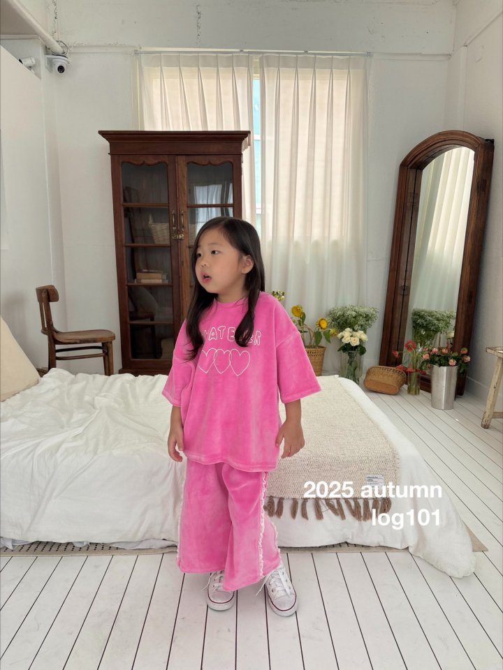 Log101 - Korean Children Fashion - #prettylittlegirls - Lace Velour Pants - 6