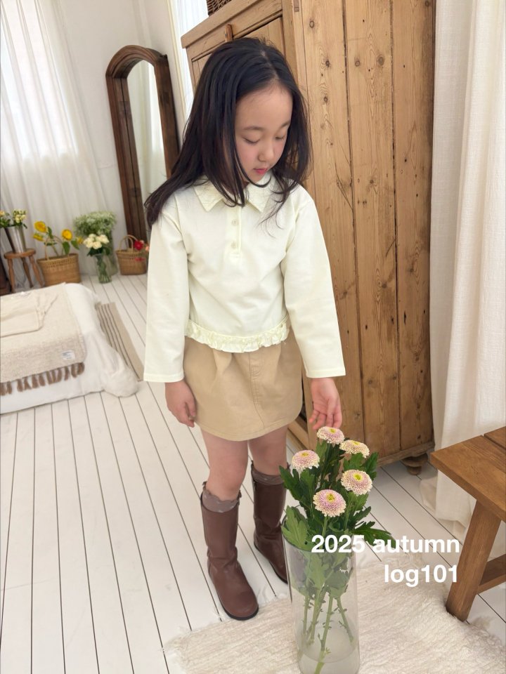 Log101 - Korean Children Fashion - #todddlerfashion - Frill Collar Tee - 7