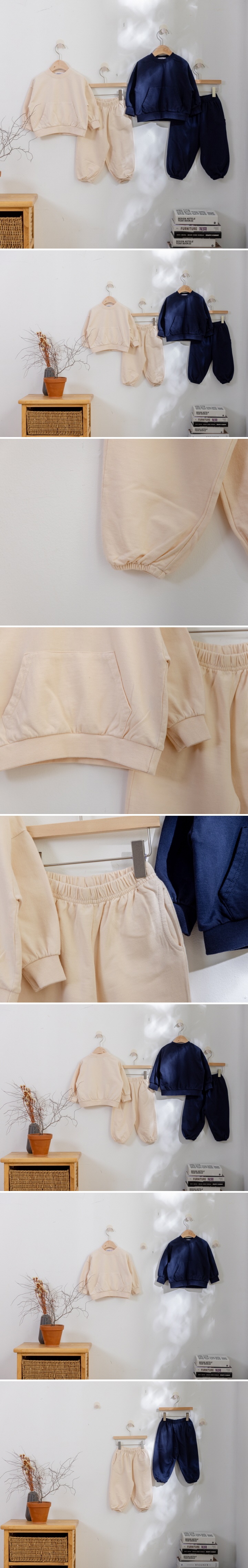 London I - Korean Baby Fashion - #onlinebabyboutique - Kangaroo Washed Set