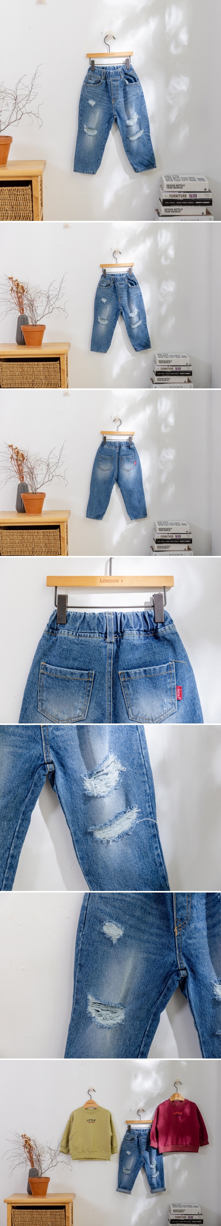 London I - Korean Children Fashion - #kidsshorts - Vintage Denim Pants