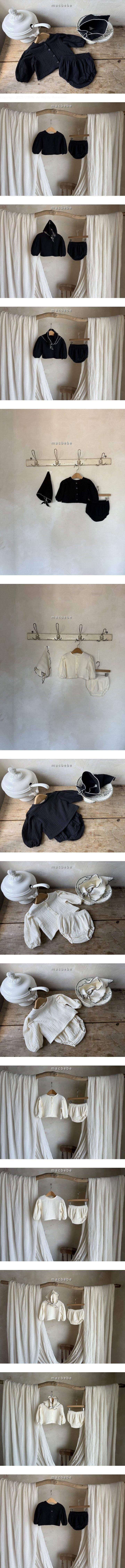 Mac - Korean Baby Fashion - #babyfever - Crinkled Top and Bottom Set