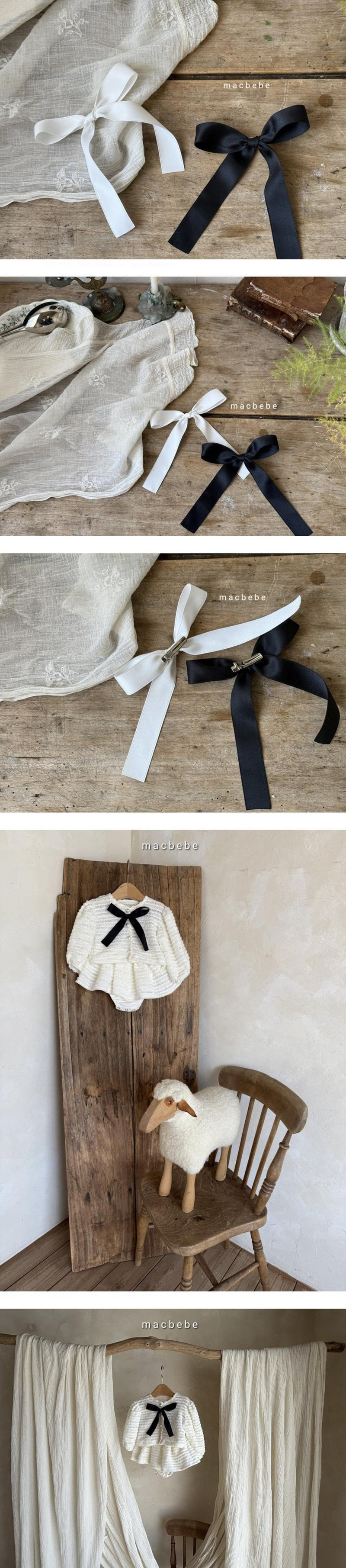 Mac - Korean Baby Fashion - #babygirlfashion - Ribbon Hair Clip