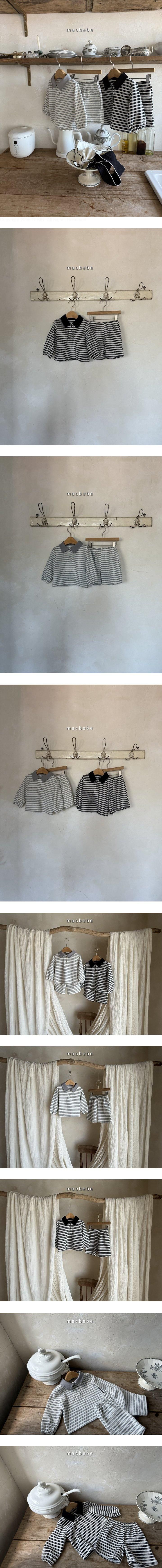 Mac - Korean Baby Fashion - #babyoutfit - Striped Set