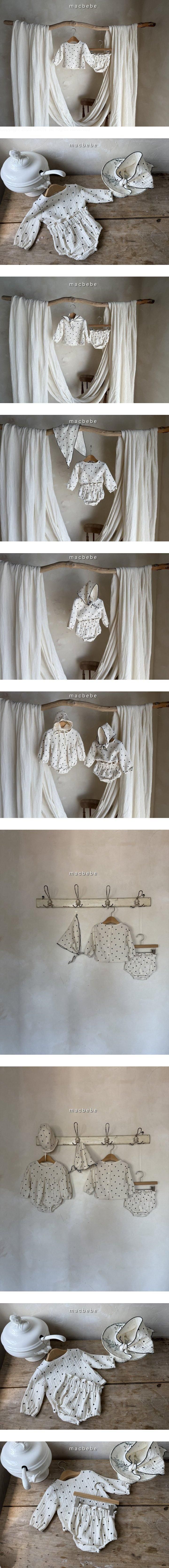 Mac - Korean Baby Fashion - #onlinebabyshop - Dot Top and Bottom Set