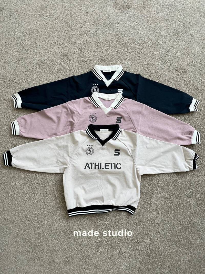 Made Studio - Korean Children Fashion - #Kfashion4kids - Athletic Collar Tee