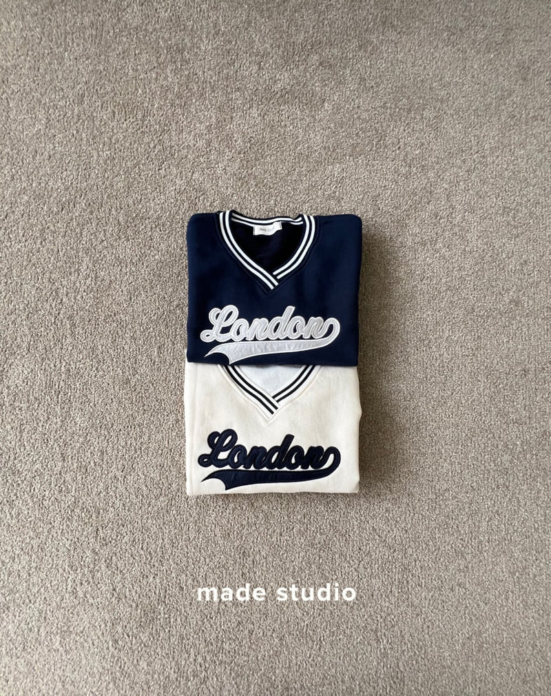 Made Studio - Korean Children Fashion - #childrensboutique - London V-Neck Sweatshirt - 3