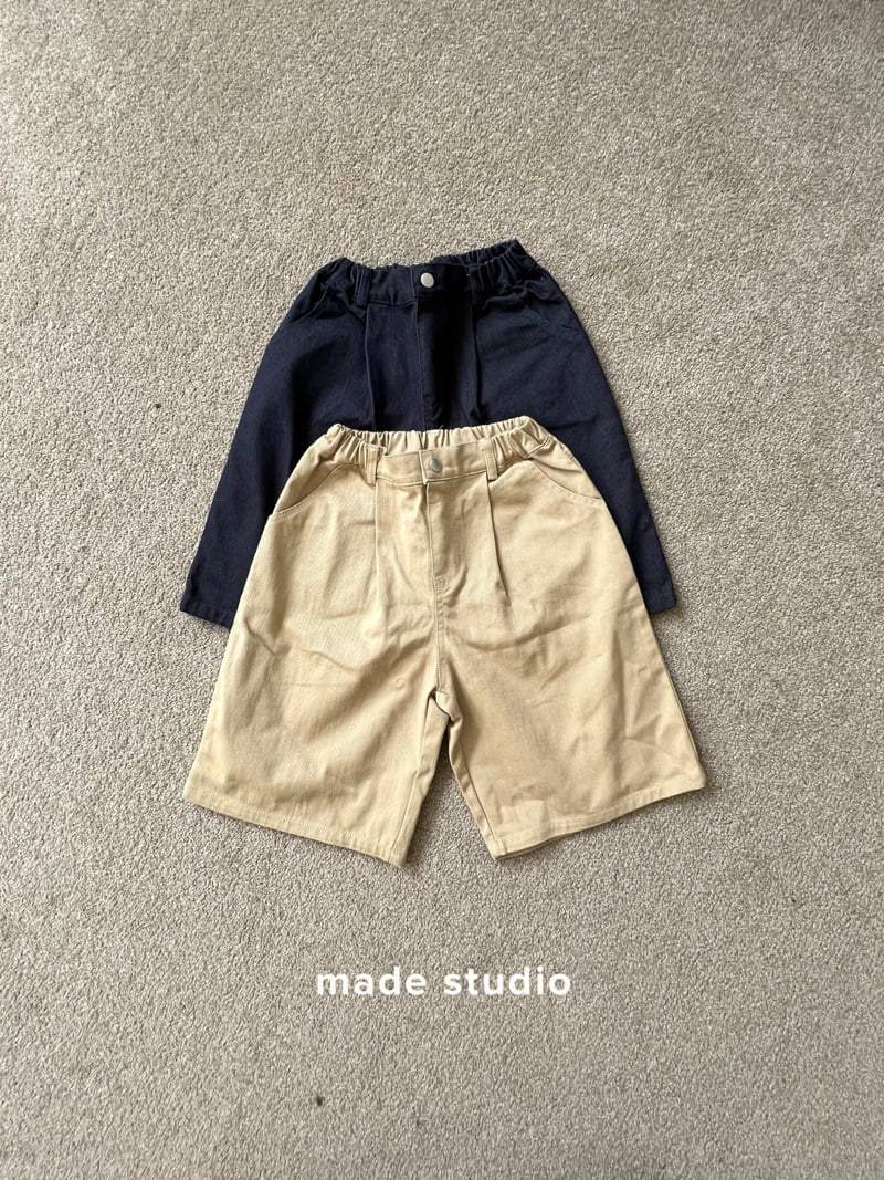 Made Studio - Korean Children Fashion - #childrensboutique - Twill Half Pants