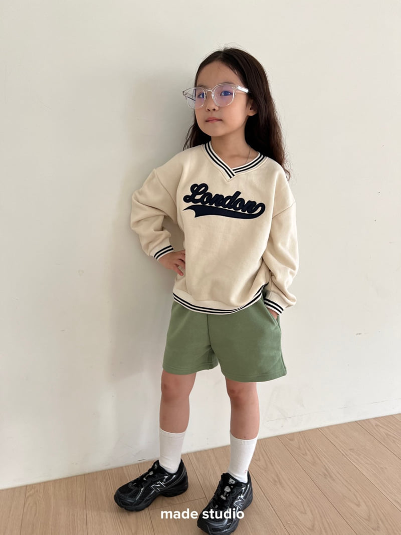 Made Studio - Korean Children Fashion - #childrensboutique - London V-Neck Sweatshirt - 4