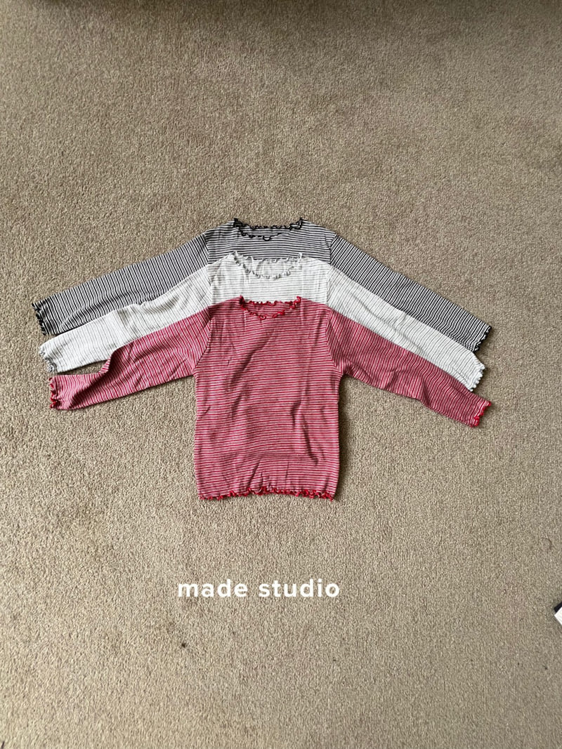 Made Studio - Korean Children Fashion - #designkidswear - Ribbed Frill Tee