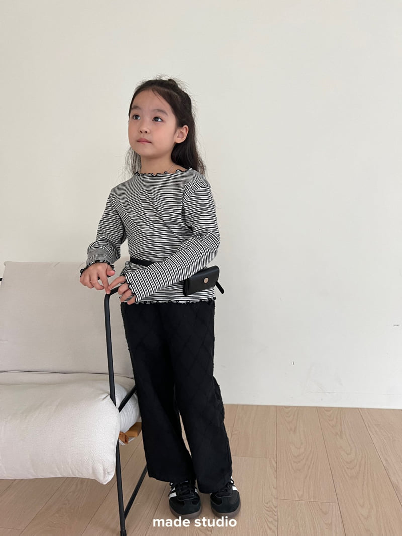Made Studio - Korean Children Fashion - #fashionkids - Ribbed Frill Tee - 3