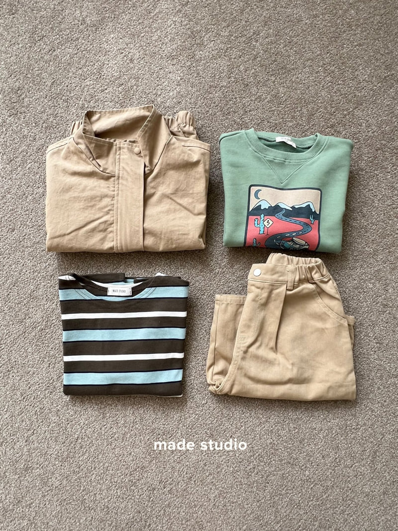 Made Studio - Korean Children Fashion - #kidsshorts - Duffy Stripe Tee - 8