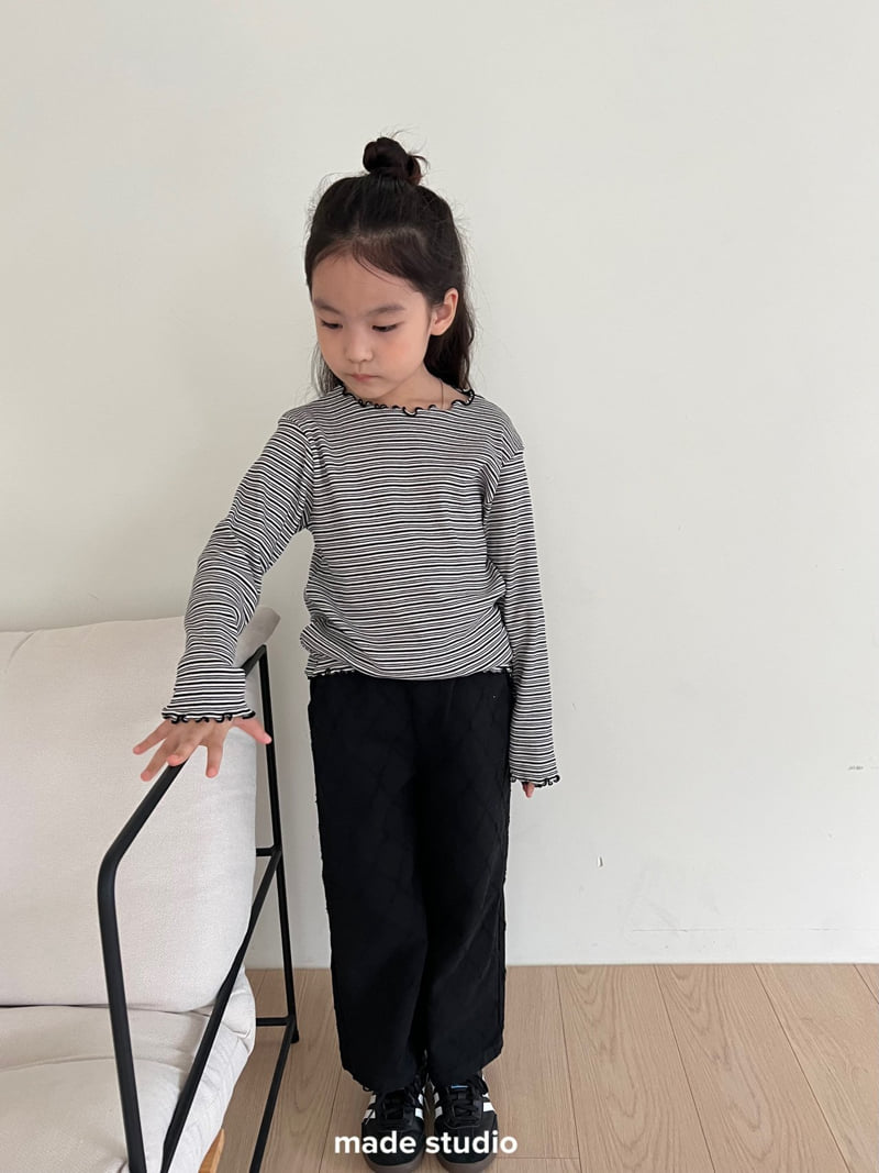 Made Studio - Korean Children Fashion - #fashionkids - Ribbed Frill Tee - 4