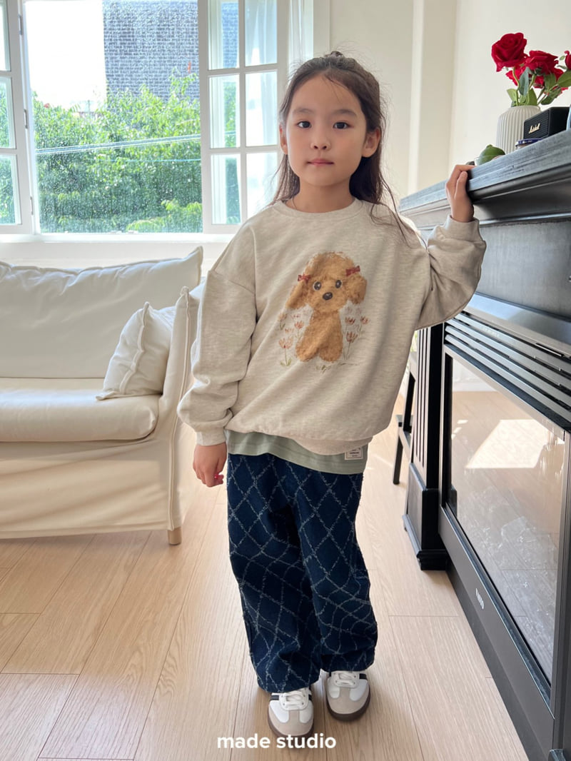 Made Studio - Korean Children Fashion - #kidsshorts - Puppy Sweatshirt - 3