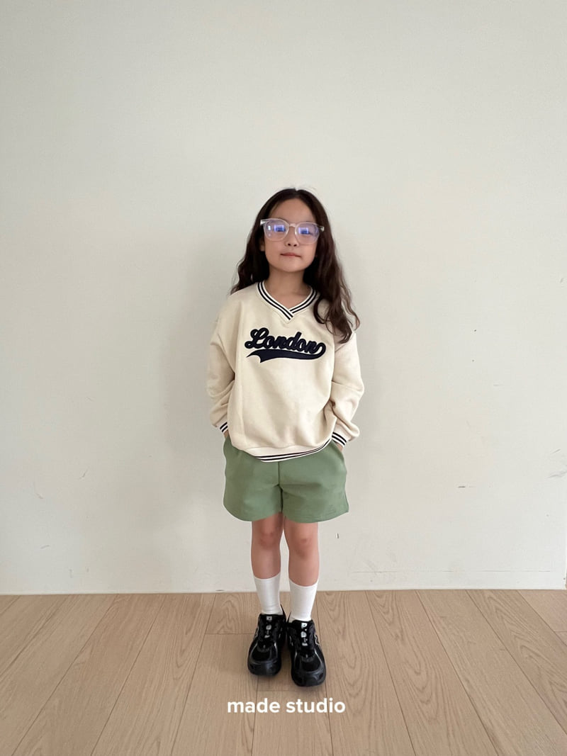 Made Studio - Korean Children Fashion - #kidsstore - London V-Neck Sweatshirt - 8