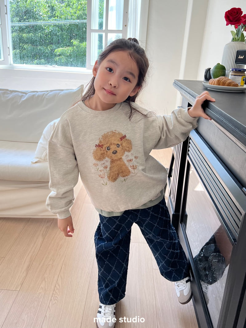 Made Studio - Korean Children Fashion - #kidsshorts - Puppy Sweatshirt - 4