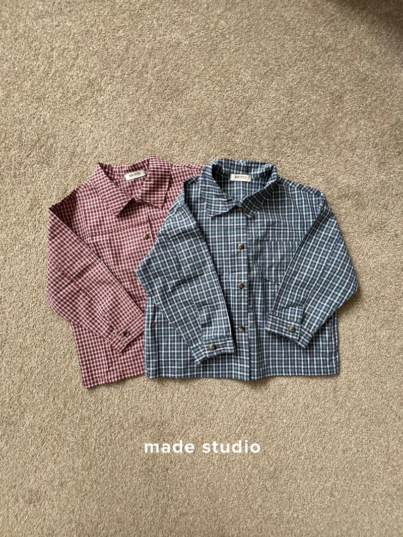 Made Studio - Korean Children Fashion - #kidzfashiontrend - Check Shirt - 2
