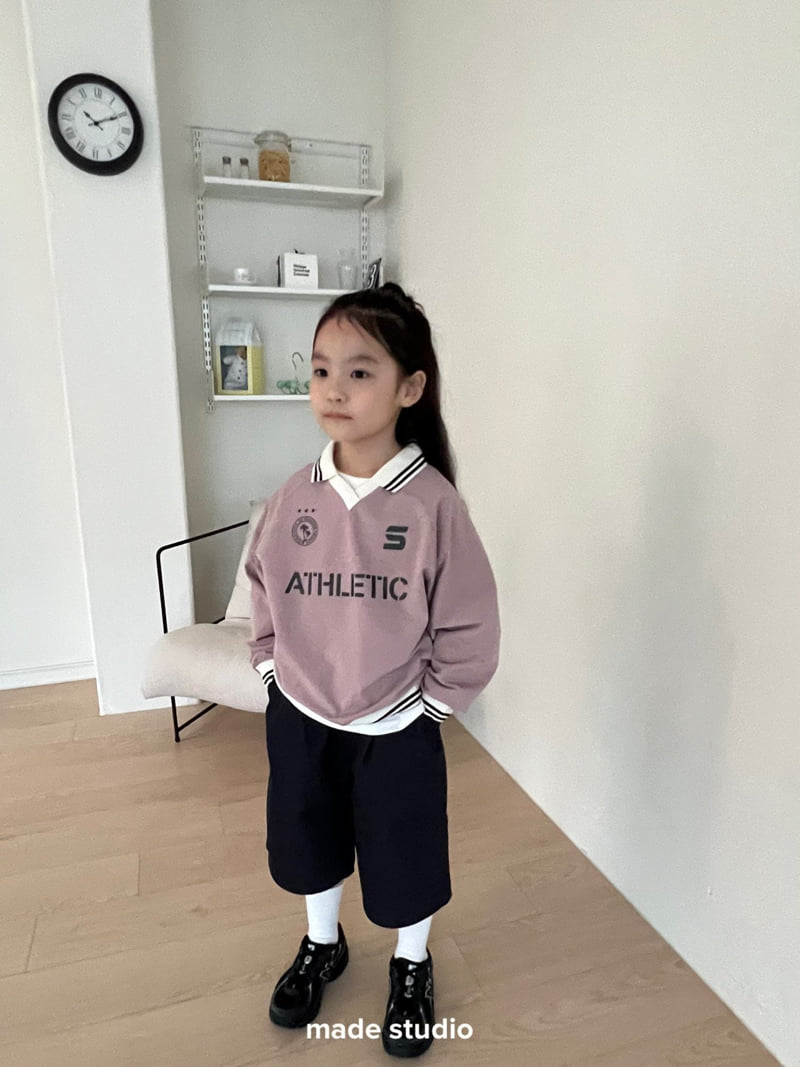 Made Studio - Korean Children Fashion - #magicofchildhood - Athletic Collar Tee - 4