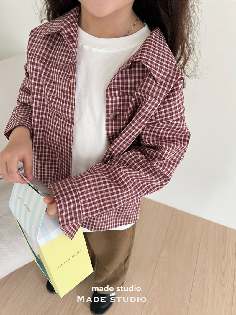 Made Studio - Korean Children Fashion - #prettylittlegirls - Check Shirt - 7
