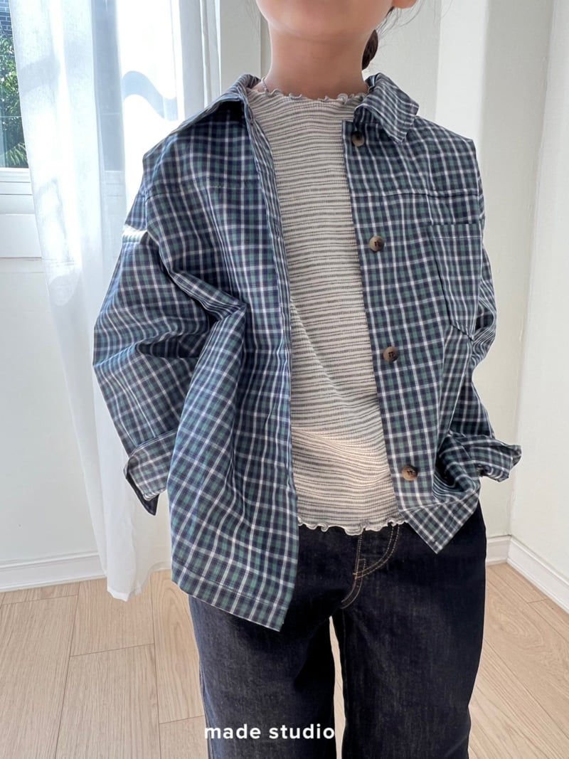 Made Studio - Korean Children Fashion - #stylishchildhood - Check Shirt - 10
