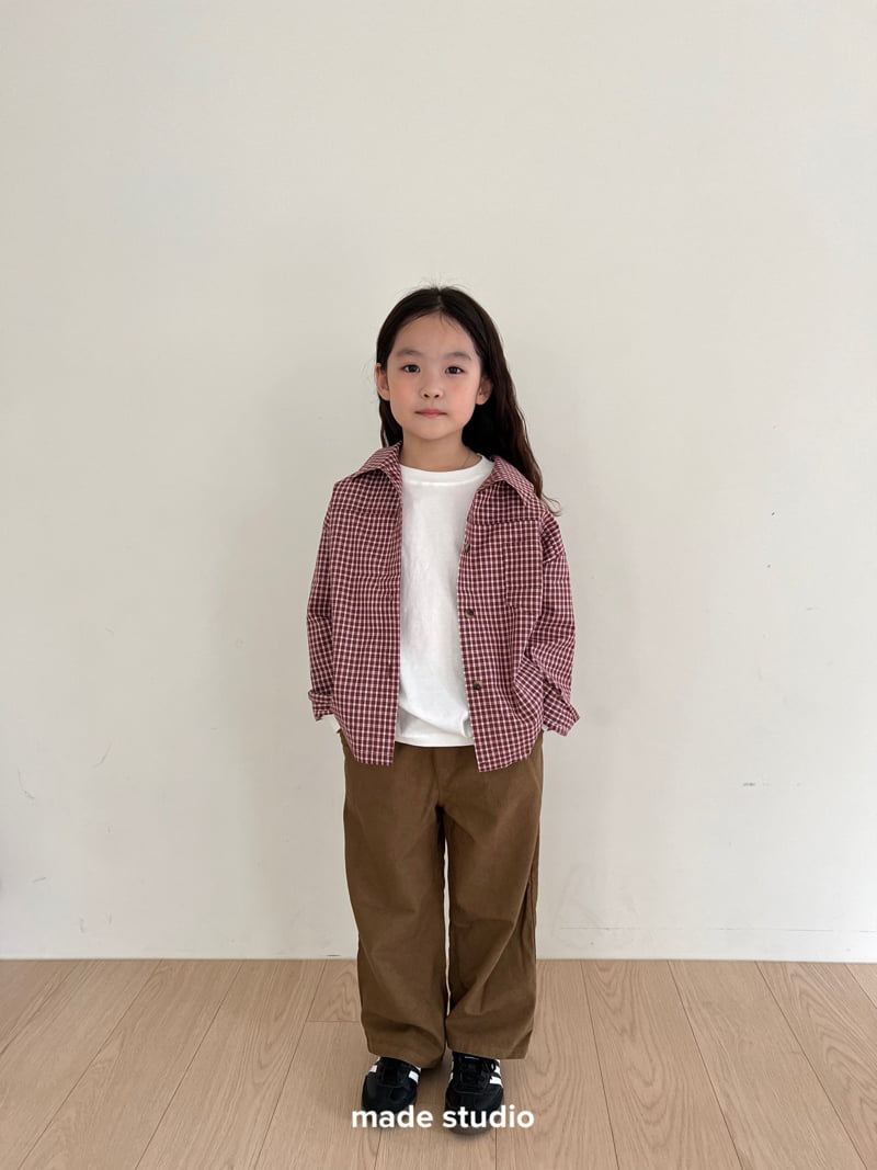 Made Studio - Korean Children Fashion - #todddlerfashion - Check Shirt - 8