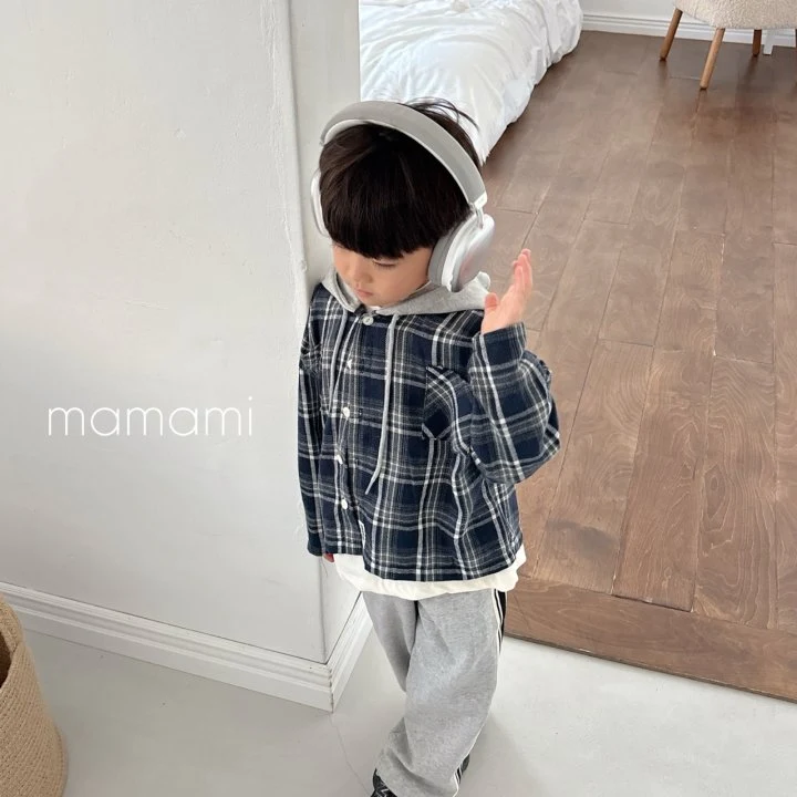 Mamami - Korean Children Fashion - #childofig - Urban Check Hooded Shirt - 8