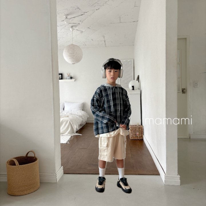Mamami - Korean Children Fashion - #designkidswear - Urban Check Hooded Shirt - 11