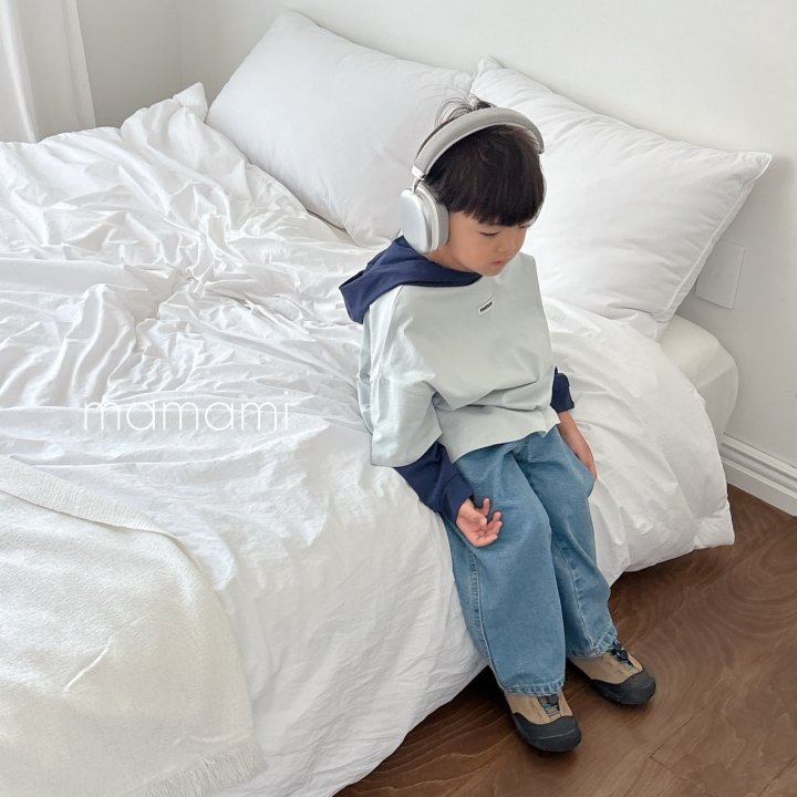 Mamami - Korean Children Fashion - #discoveringself - Two-Tone Hoodie - 12