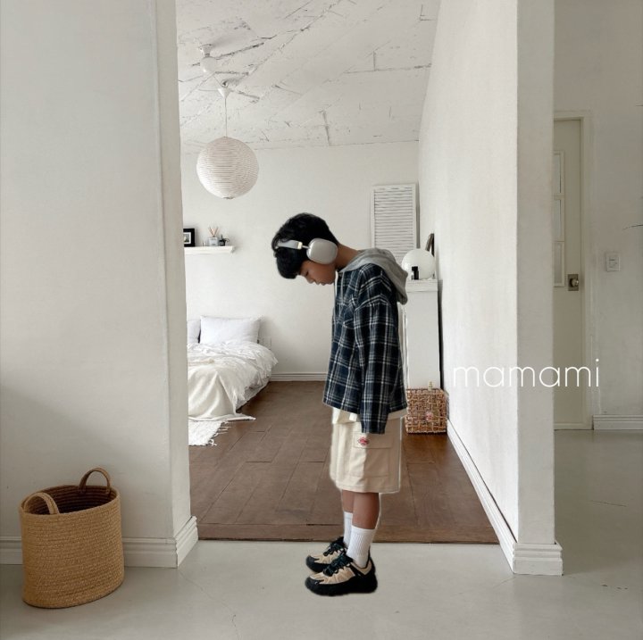 Mamami - Korean Children Fashion - #discoveringself - Urban Check Hooded Shirt - 12