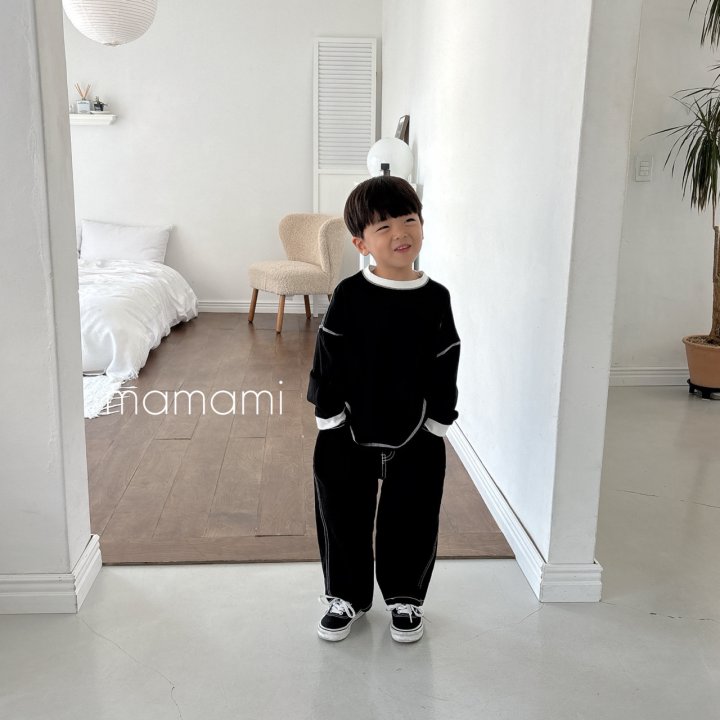 Mamami - Korean Children Fashion - #fashionkids - Label Stitch Pants - 4