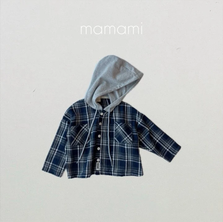 Mamami - Korean Children Fashion - #kidsstore - Urban Check Hooded Shirt