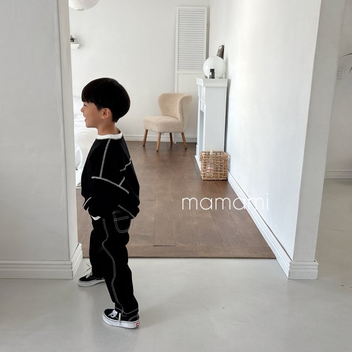 Mamami - Korean Children Fashion - #littlefashionista - Label Stitch Pants - 8