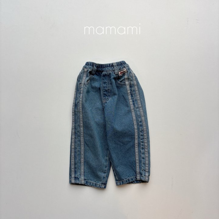 Mamami - Korean Children Fashion - #todddlerfashion - Two-Line Denim Pants