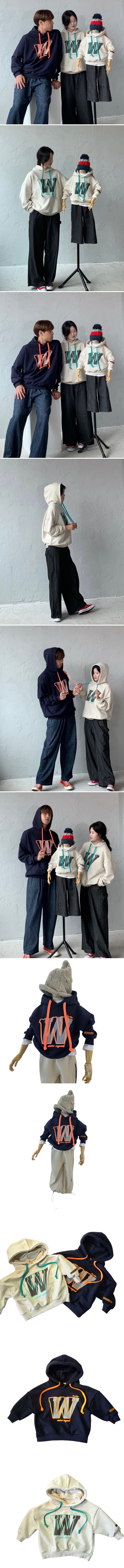 Maro - Korean Children Fashion - #todddlerfashion - W Hoodie - 2
