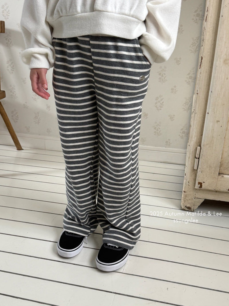 Matilda & Lee - Korean Children Fashion - #Kfashion4kids - Stripe Ribbed Pants