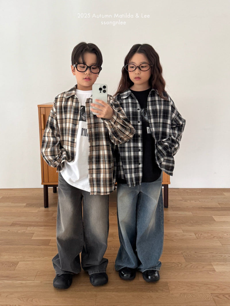 Matilda & Lee - Korean Children Fashion - #Kfashion4kids - Modern Check Shirt - 11