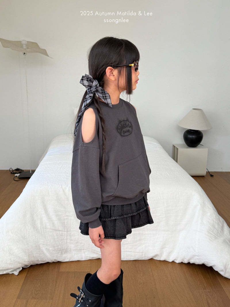 Matilda & Lee - Korean Children Fashion - #Kfashion4kids - Western Off-Shoulder Sweatshirt - 9