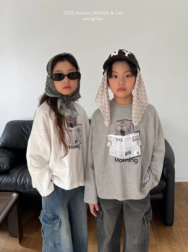 Matilda & Lee - Korean Children Fashion - #Kfashion4kids - Cat Morning Tee - 8
