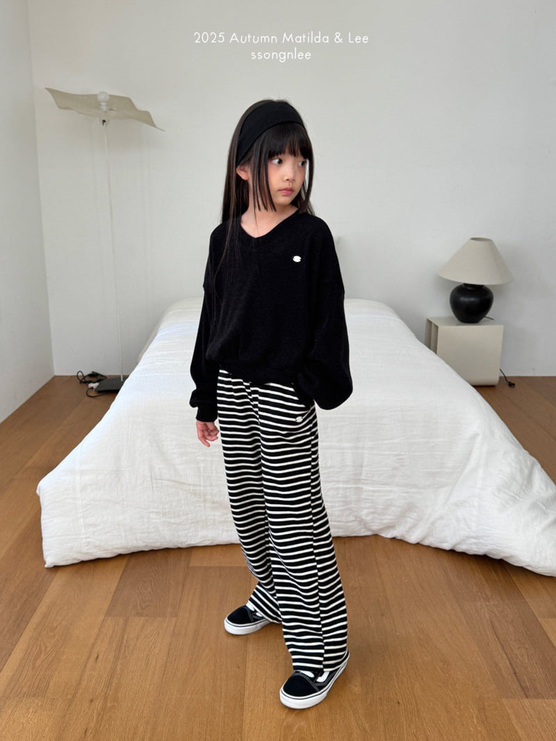 Matilda & Lee - Korean Children Fashion - #childofig - Stripe Ribbed Pants - 9
