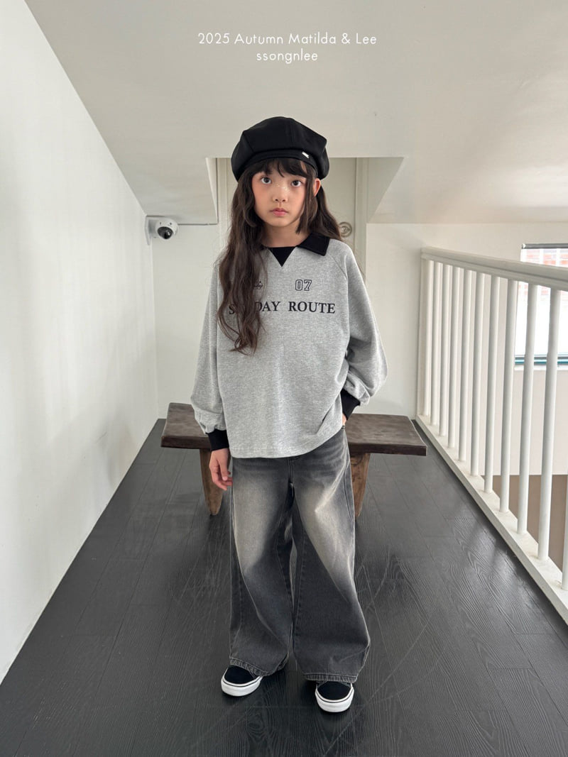 Matilda & Lee - Korean Children Fashion - #childofig - Sunday Route Collar Sweatshirt - 9