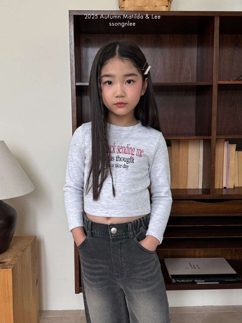 Matilda & Lee - Korean Children Fashion - #childofig - Good Luck Ribbed Crop Tee - 5